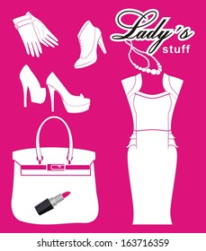 fashion background - vector drawing