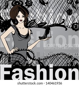 fashion background - vector illustration