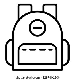 Fashion backpack icon. Outline fashion backpack vector icon for web design isolated on white background