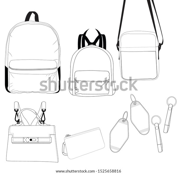 Fashion Bag Cad Bag Accessories Trendy Stock Vector (Royalty Free ...