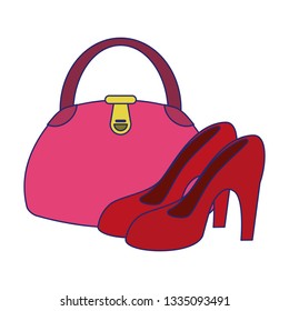 fashion bag and high heels