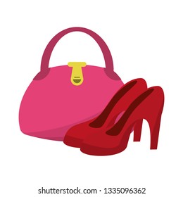 fashion bag and high heels
