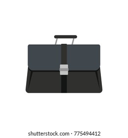 Fashion bag icon. Flat illustration of man bag vector icon for web isolated on white background