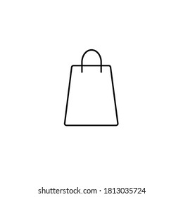 Fashion bag icon on white background