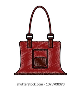 Fashion bag isolated scribble
