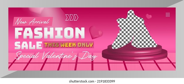 Fashion bag or ladies bag sale banner layout flyer template