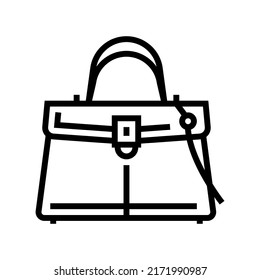 fashion bag line icon vector. fashion bag sign. isolated contour symbol black illustration