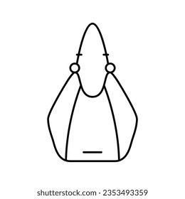 fashion bag woman line icon vector. fashion bag woman sign. isolated contour symbol black illustration