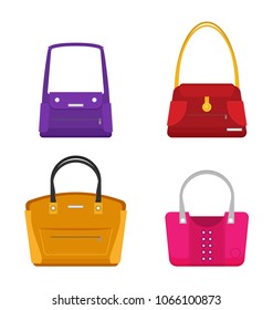 Fashion Bags set. Isolated vector illustration. Flat design