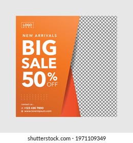 fashion banner for social media post template