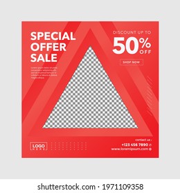 fashion banner for social media post template