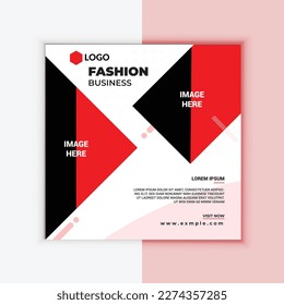 Fashion banner Social media post background template design vector illustration.