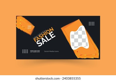 Fashion banner Template and Web Banner Template Design for Social Media Post