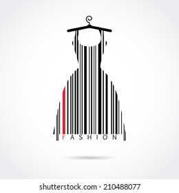 Fashion barcode vector image 