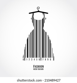 Fashion barcode vector image 