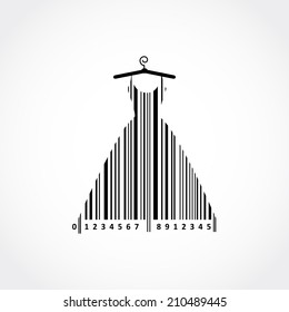 Fashion barcode vector image 