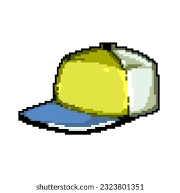 fashion baseball cap game pixel art retro vector. bit fashion baseball cap. old vintage illustration