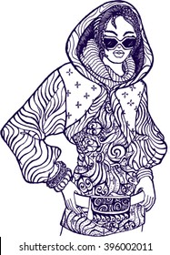 fashion, batik, sketch