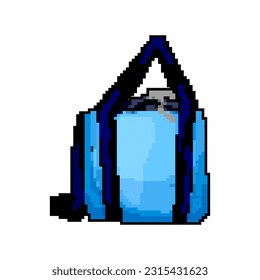 fashion beach bag game pixel art retro vector. bit fashion beach bag. old vintage illustration