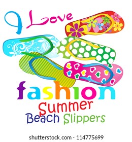 Fashion Beach Sandals / I love Summer Beach Slippers