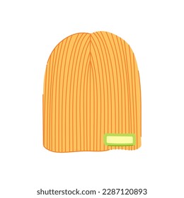 fashion beanie hat cartoon. winter knit, head clothing fashion beanie hat sign. isolated symbol vector illustration