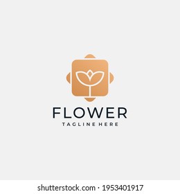 Fashion beauty floral nature flower logo vector design concept. Logo can be used for icon, brand, identity, symbol, feminine, and business company