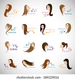 Fashion And Beauty Icons Set - Isolated On Gray Background - Vector Illustration, Graphic Design Editable For Your Design.