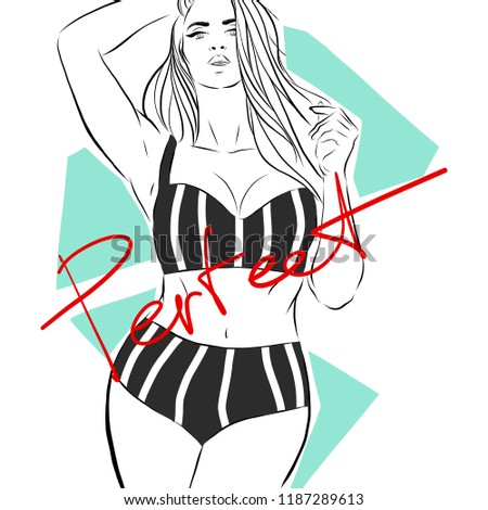 plus size model sketch