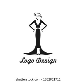 Fashion and beauty logo design. a simple flat vector design