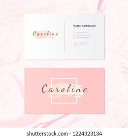 Fashion and beauty name card design vector