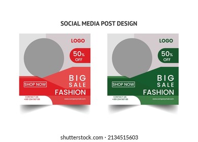 Fashion Big sale Social Media post design