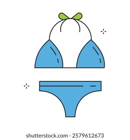 Fashion Bikini Two-Piece Vector Icon Design