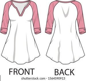 fashion blouse vector template pattern