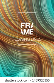 Fashion blue and gold poster lines locks luxury design. Liquid wave shiny lines hair fashion background. Beautiful flowing drape textiles thin threads hair vogue blue and gold threads drape banner set