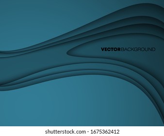 Fashion blue poster wave luxury design background. Vector illustration vogue drape banner EPS10