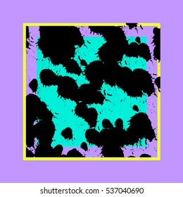 Fashion border. Ink drop. Vector illustration EPS10.