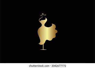 Fashion Boutique  Basic and elegant minimal artistic design initial based Icon logo-vector