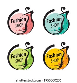 Fashion boutique dress with heart shaped shoulder hanger logo