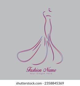 Fashion boutique gradient color icon. Color variation. Online store and shopping mall category.  Isolated vector illustration.