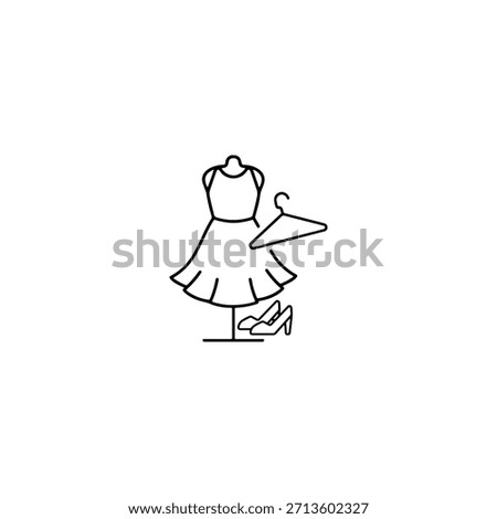 Fashion boutique icon flat vector design.