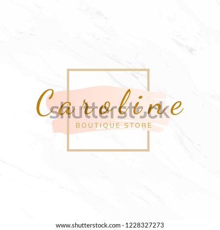 Fashion boutique logo design vector