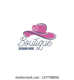 fashion boutique logo with text space for your slogan / tagline, vector illustration