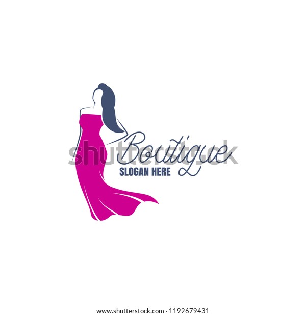 Fashion Boutique Logo Text Space Your Stock Vector (Royalty Free ...