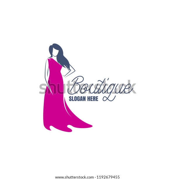 Fashion Boutique Logo Text Space Your Stock Vector (Royalty Free