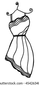 Fashion boutique, stylized doodles, hand drawing