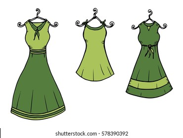 Fashion boutique, stylized doodles, hand drawing