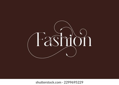 fashion brand ligature typography modern logo design