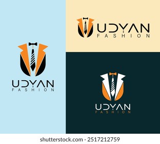 Fashion brand logo design with letter 'U'. minimal, abstract, lettering, unique logo design.