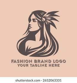 Logotipo da marca Fashion com uma mulher 
