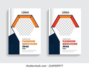 Fashion brochure cover template layout colorful abstract modern fashion book cover brochure presentation product promotion theme, professional clean and minimal design for print or promotional use